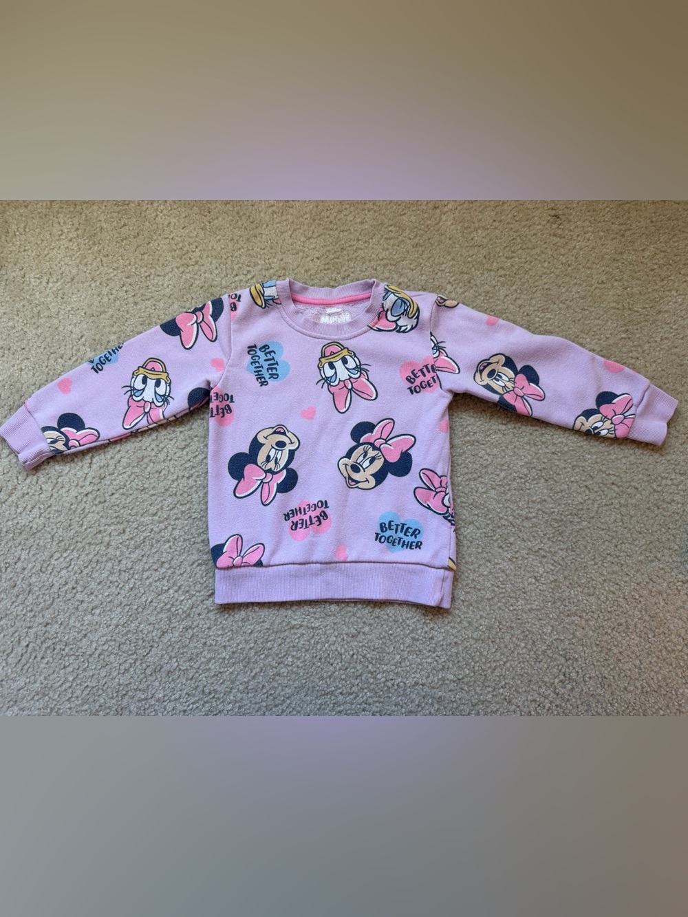 Disney Minnie and Daisy Purple Sweatshirt 4T